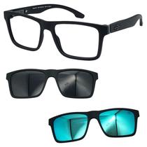 Oculos Mormaii Swap NG 2 6153 AFE com 2 Clipon Cinza e Azul