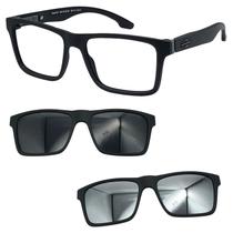 Oculos Mormaii Swap NG 2 6153 AFE com 2 Clipon Cinza e Prata