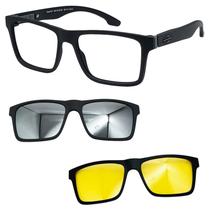 Oculos Mormaii Swap NG 2 6153 AFE com 2 Clipon Prata Nortuno