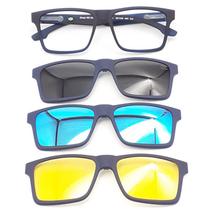 Oculos Mormaii Swap Ng 6098 K26 + 3 clipons Cinza+Azul+Drive