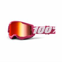 Oculos Motocross 100% Strata 2 Espelhado Fletcher Laranja