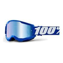 Óculos Motocross 100% Strata 2 Goggle Blue - Lente Espelhada