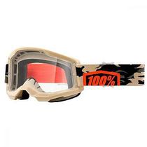 Óculos Motocross 100% Strata 2 Goggle Kombat - Lente Cristal