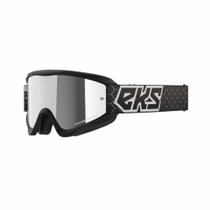 Óculos Motocross EKS Brand GOX Flat-Out Mirror Lente Espelhada Fume Cor Preto/Branco Óculos Motocross EKS Brand GOX Flat-Out Mirror Lente Espelhada Fume Cor Preto/Branco
