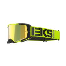 Óculos Motocross EKS Brand Lucid lente XDO Dourada Espalhada, Cor Verde Flow.