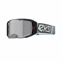 Óculos Motocross EKS Brand Lucid Lente XDO Espelhada Prata Cor Azul Aço Óculos Motocross EKS Brand Lucid Lente XDO Espelhada Prata Cor Azul Aço