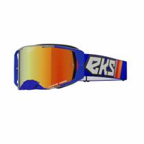 Óculos Motocross EKS Brand Lucid Lente XDO Espelhada Vermelha Cor Azul Verdadeiro