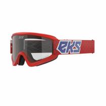 Óculos Motocross EKS Brand X-Grom Lente Transparente Cor Vermelho/Branco/Azul Metálico