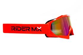 Óculos Motocross Force Vermelho Lente Iridium Enduro Trilha - RiderMX