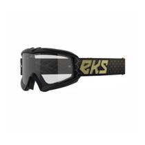 Óculos Motocross Infantojuvenil EKS Brand XGrom , Cor Preto com Ouro Metálico, Lente Transparente Óculos Motocross Infantojuvenil EKS Brand XGrom , Cor Preto com Ouro Metálico, Lente Transparente
