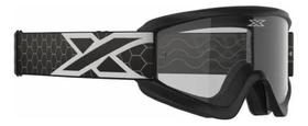 Óculos Motocross Infantojuvenil EKS Brand XGrom , Cor Preto com prata, Lente Transparente Óculos Motocross Infantojuvenil EKS Brand XGrom , Cor Preto com prata, Lente Transparente