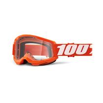 Oculos Motocross Trilha 100% Strata 2 Cristal Orange Laranja