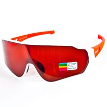 Óculos Mtb Speed Ciclismo Rockbros Laranja Uv400 Polarizado