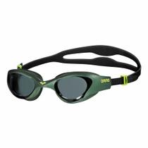 Óculos Natação Arena Modelo The One Proteção UV Verde Escuro Esportes Piscinas Antiembaçante