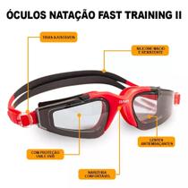 Óculos Natação Fast Training 2 Floty - Uv E Antiembaçante Cor Vermelho