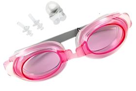 Óculos Natação Kit C/ Tampão Ouvido Protetor nasal Rosa