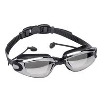 Oculos Nataçao Mergulho Protetor Ouvido Lente Espelhada Antiembaçamento Proteçao Uv Mar Piscina Esporte Lazer Diversao