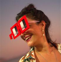 Óculos Noggles Bigshot Nounworks Classic Red com caixa de presente