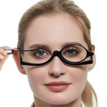 Óculos Para Auto Maquiagem Lente Gira 180º Lupa Auto Make