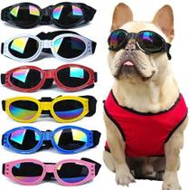 Óculos Para Cachorro De Sol Pet Cão Motoqueiro Proteçao Uv Gatos Cães Porte Médio Grande Ajustável