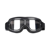 Óculos Para Capacete De Motocicleta, À Prova De Vento, Couro, Antirreflexo, Proteção De Segurança