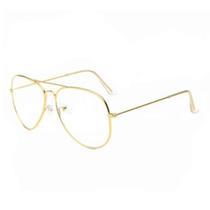 Óculos para Grau Aviador Dourado