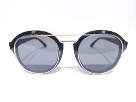 Óculos para Grau Preta Brilho Dourada com lentes Solar Sobressalentes Cinza UV Óculos para Grau Preta Brilho Dourada com lentes Solar Sobressalentes Cinza UV