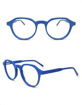 Óculos Para Telas Bloqueador Com Filtro de Luz Azul Gamer Computador Descanso Leitura LP Vision Redondo V2 Azul