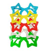 Óculos Pct Com 10 Plástico Colorido Estrela
