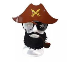 Óculos Pirata Barbudo infantil C/ Chapéu e Cachimbo Óculos Pirata Barbudo infantil C/ Chapéu e Cachimbo