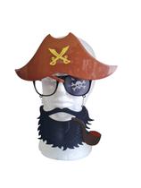 Óculos Pirata com Bigode Fantasia Carnaval bloco Festa Luxo