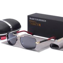 Óculos polarizados retangulares masculinos design piloto Óculos polarizados retangulares masculinos design piloto