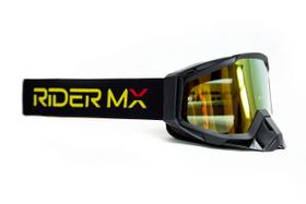 Óculos Premium Motocross Trilha Lente Espelhado Anti-Embaçante RiderMX