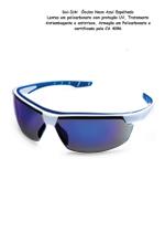 Óculos Proteção Neon Azul Espelhado Steelflex Estilo Esportivo