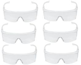 Óculos Proteção Segurança Dentista Clínica Kit 6un. - PLASTCOR