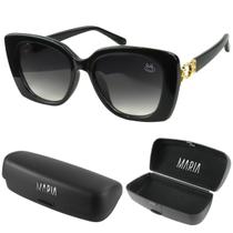 oculos proteção uv case social feminino vintage praia sol delicado luxo quadrado moda preto presente