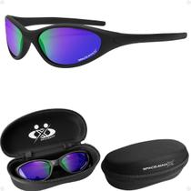 oculos Protecao Uv400 Bike Esportivo Ciclismo Preto + Case presente qualidade premium acetato lente espelhada vilão