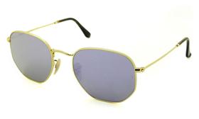 ÓCULOS RAY BAN RB3548NL 001/80 54 HEXAGONAL - Lente 54mm
