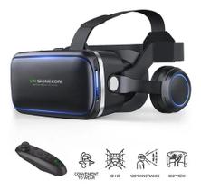 Óculos Realidade Virtual VR 3D Com Fone De Ouvido Para Jogos e filmes 3D - Shinecon