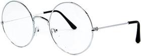 Óculos Redondo Armação Trend Hp Unissex Com Lente Sem Grau Prata