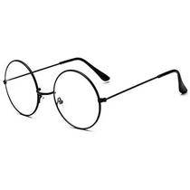 Óculos Redondo Preto - Lentes sem Grau