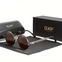Óculos Redondos Polarizados GXP - Estilo Retro , Armação steampunk