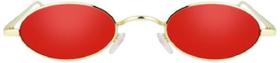 Óculos Retro Pequeno Sol Vintage Proteção Uv400 Oval Cool