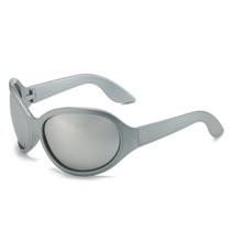 Óculos Retro Silver Alien Eyewear com lente oval espelhada Óculos Retro Silver Alien Eyewear com lente oval espelhada
