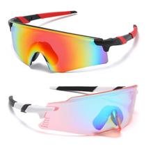 Óculos Runner Ciclismo MTB Corrida Beach Tennis UV400 Kit 2 Óculos Runner Ciclismo MTB Corrida Beach Tennis UV400 Kit 2