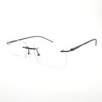 Oculos Sem Armação Aro Flutuante Masculino Retangular C7