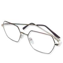 Óculos Sem Grau Armações Metal Geek Novidade - KAZWINI
