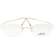 Óculos Silhouette Flutuante Feminino Dourado Titanium 5515 CR 7530 54