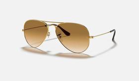 Óculos Sol 3025 Aviador Dourado Marrom Dégrade Imp.Itália - SUNGLASSES