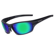 Óculos Sol Flexível Esportivo Masculino Preto Verde Polarizado 702